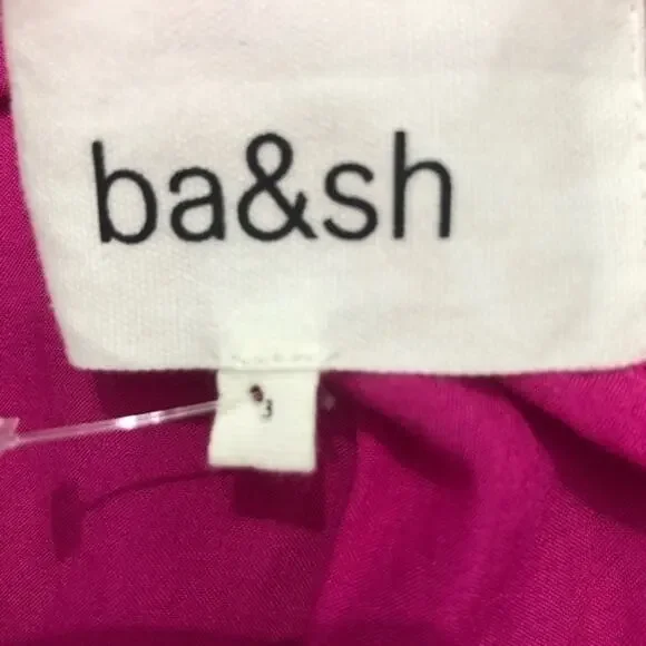 Ba&sh Masha Chiffon Printed Maxi Dress Pink Large - Picture 14 of 16